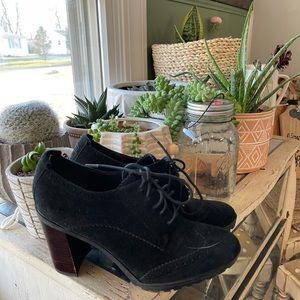 Tommy Hilfiger Black Knit Mid Heel Booties